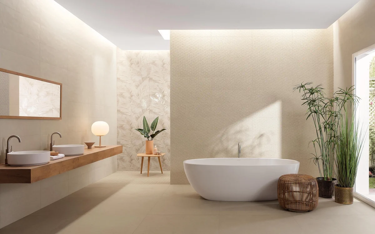 Gres Fap SHEER efekt beton - aranzacja w eleganckiej lazience