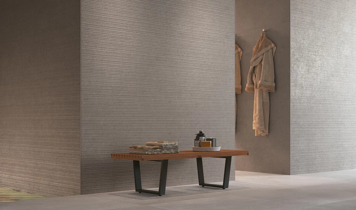 Gres Fap LUMINA STONE efekt kamień - aranzacja w eleganckiej lazience