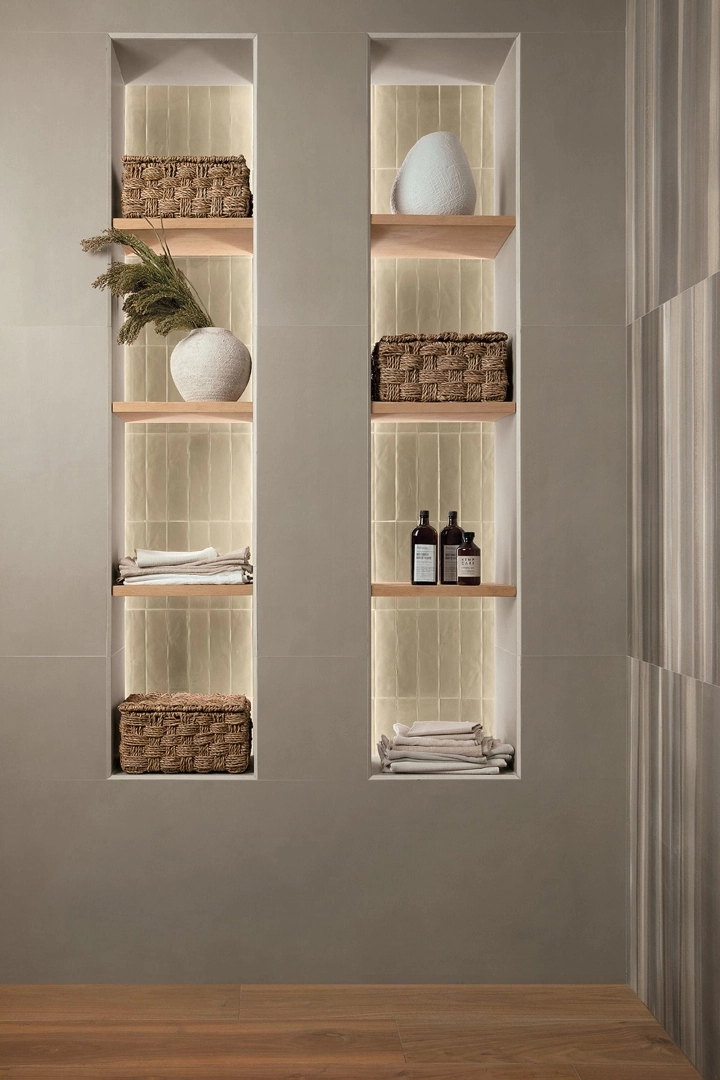 Gres Fap GLIM efekt cegła - aranzacja w eleganckiej lazience