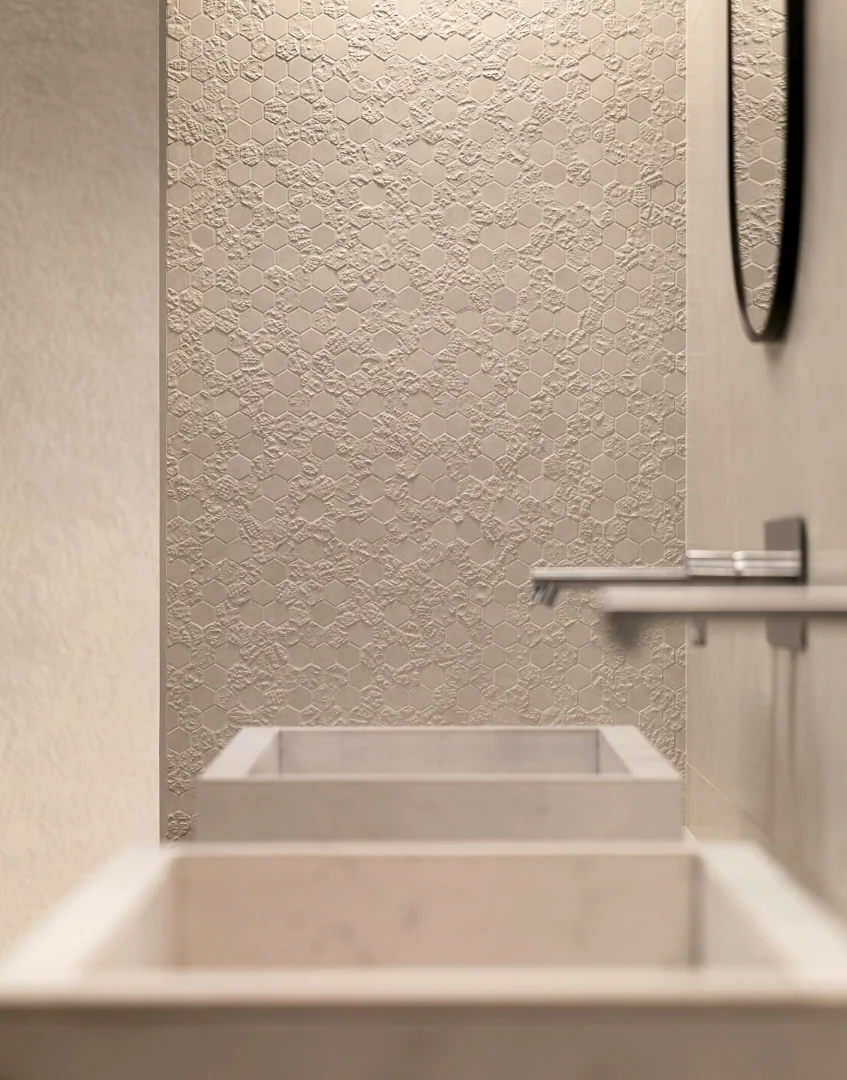 Gres Fap BLOOM efekt beton - aranzacja w minimalistycznym wnetrzu