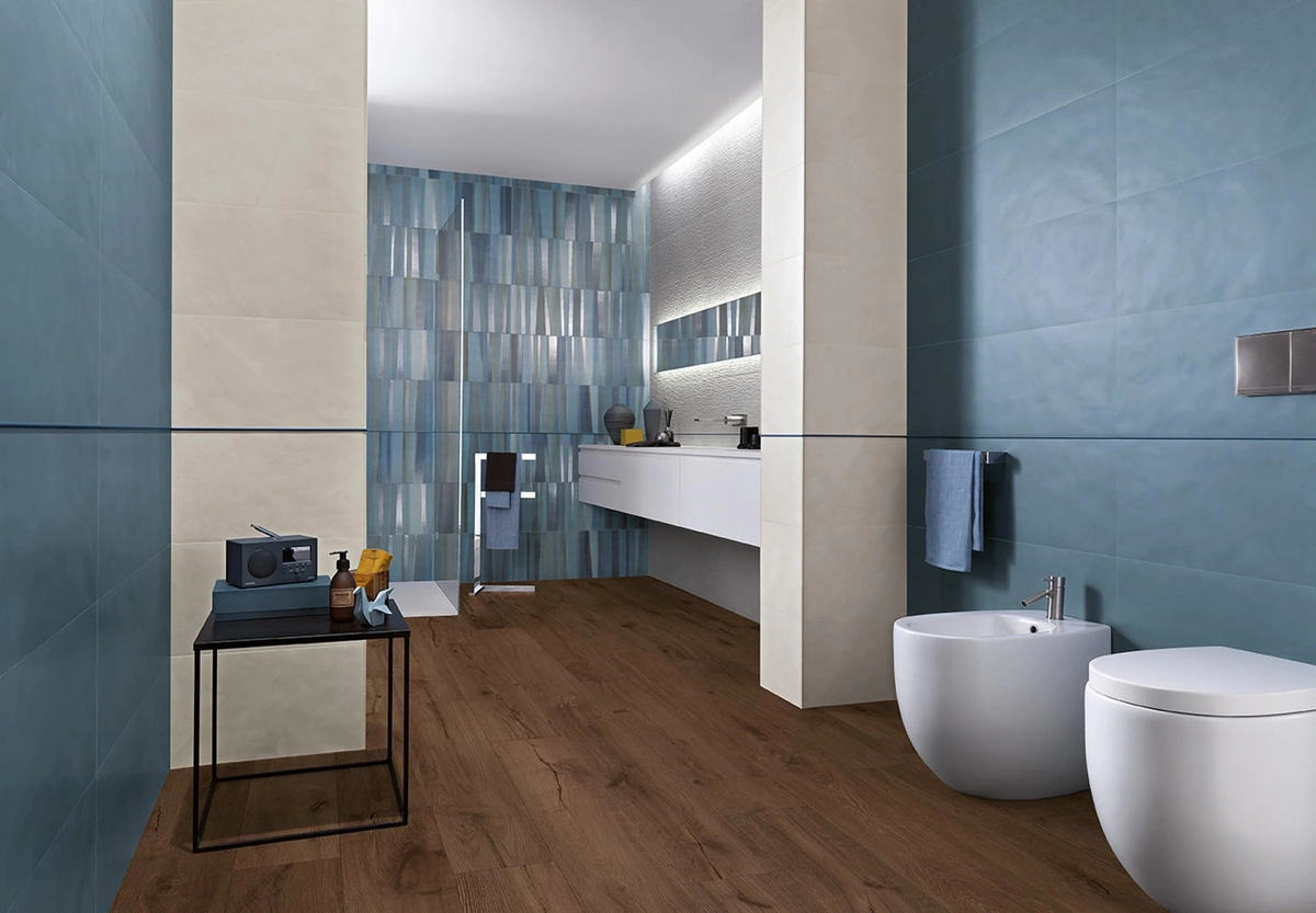 Gres Fap DECO&MORE efekt tapeta - aranzacja w eleganckiej lazience