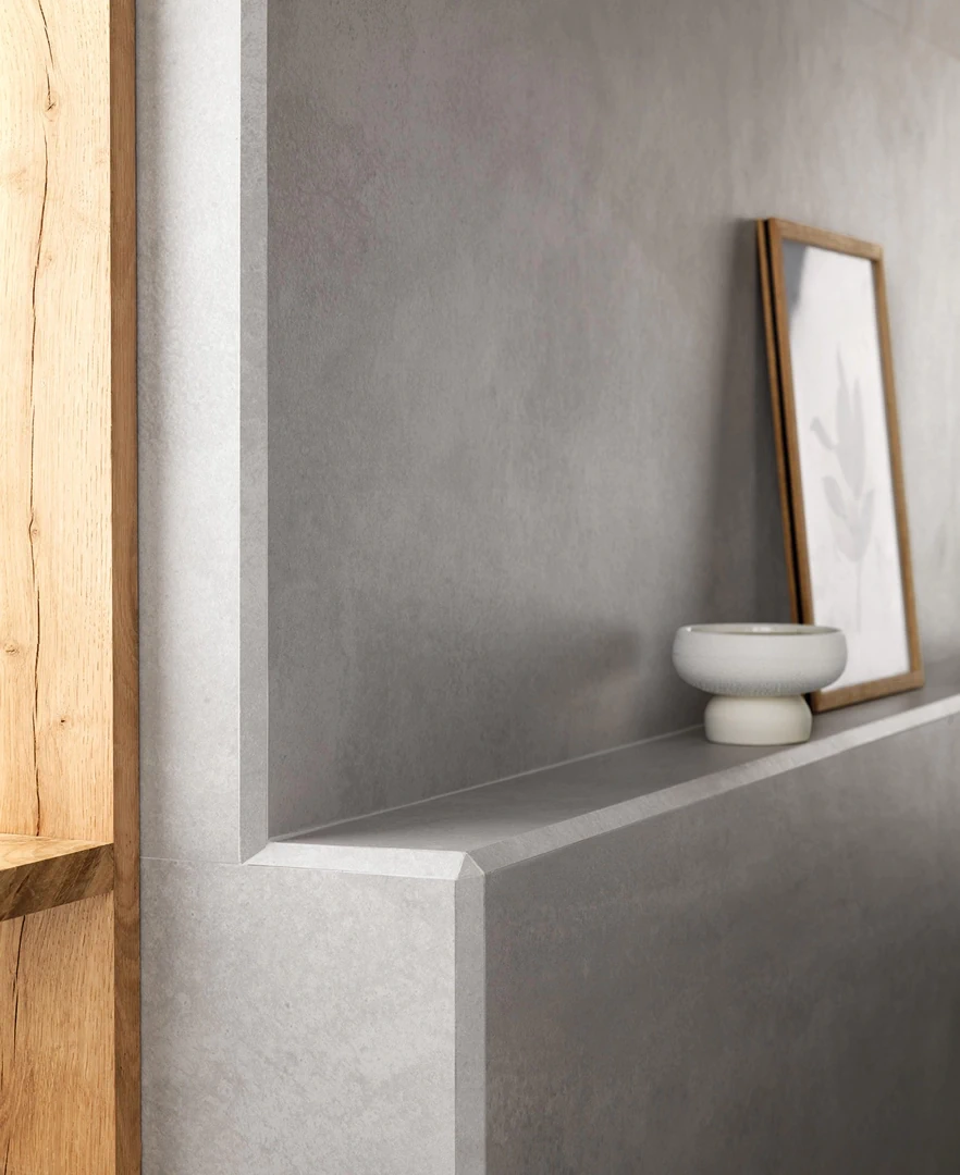 Gres Fap YLICO efekt beton - aranzacja w eleganckiej lazience
