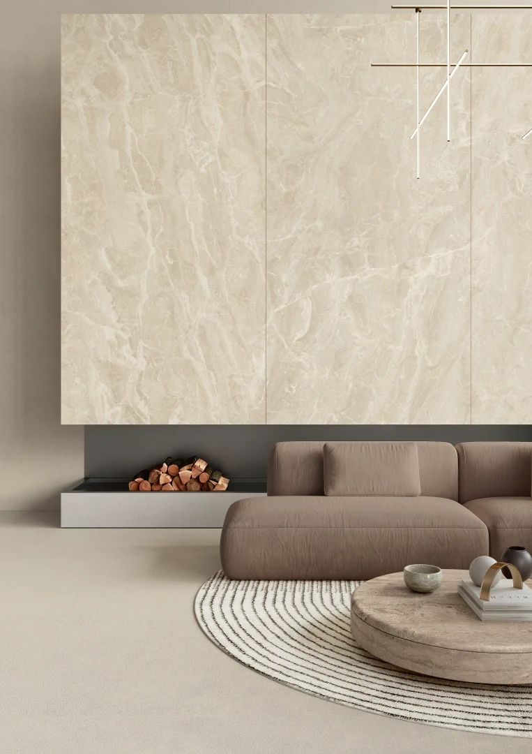 Gres Graniti Fiandre BALANCE efekt beton - aranzacja w elewacji domu