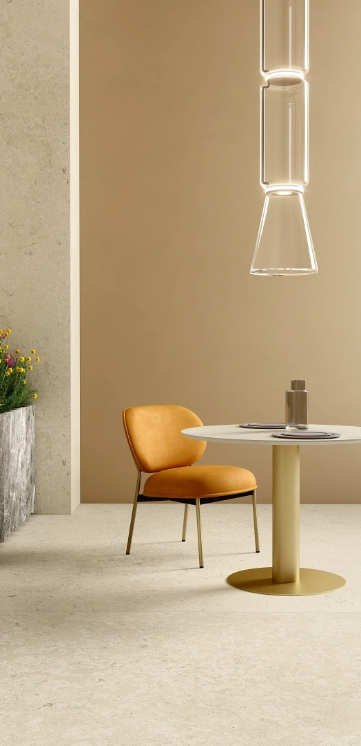 Gres Graniti Fiandre PIETRE MAXIMUM efekt kamień - aranzacja w eleganckiej lazience
