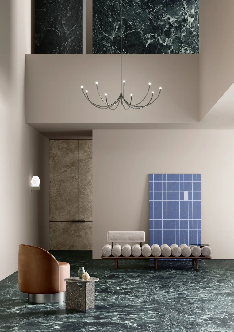 Gres Graniti Fiandre MARMI MAXIMUM efekt marmur - aranzacja w eleganckiej lazience