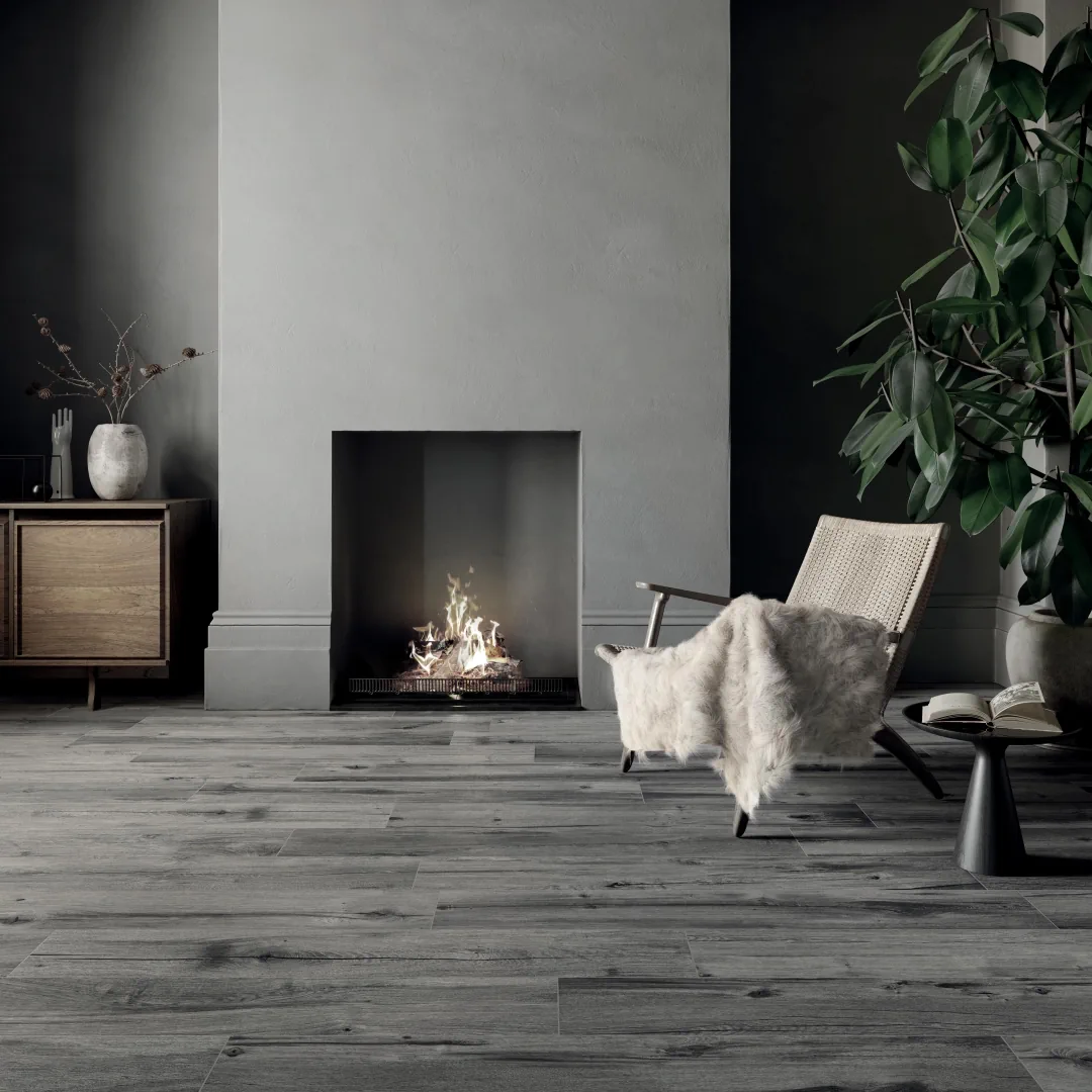 Gres Flaviker NORDIK WOOD efekt drewno - aranzacja w eleganckiej lazience