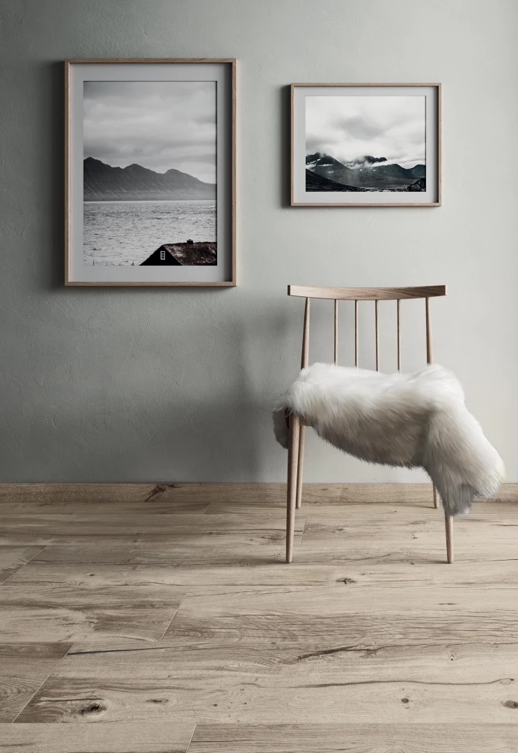 Gres Flaviker NORDIK WOOD efekt drewno - aranzacja w elewacji domu