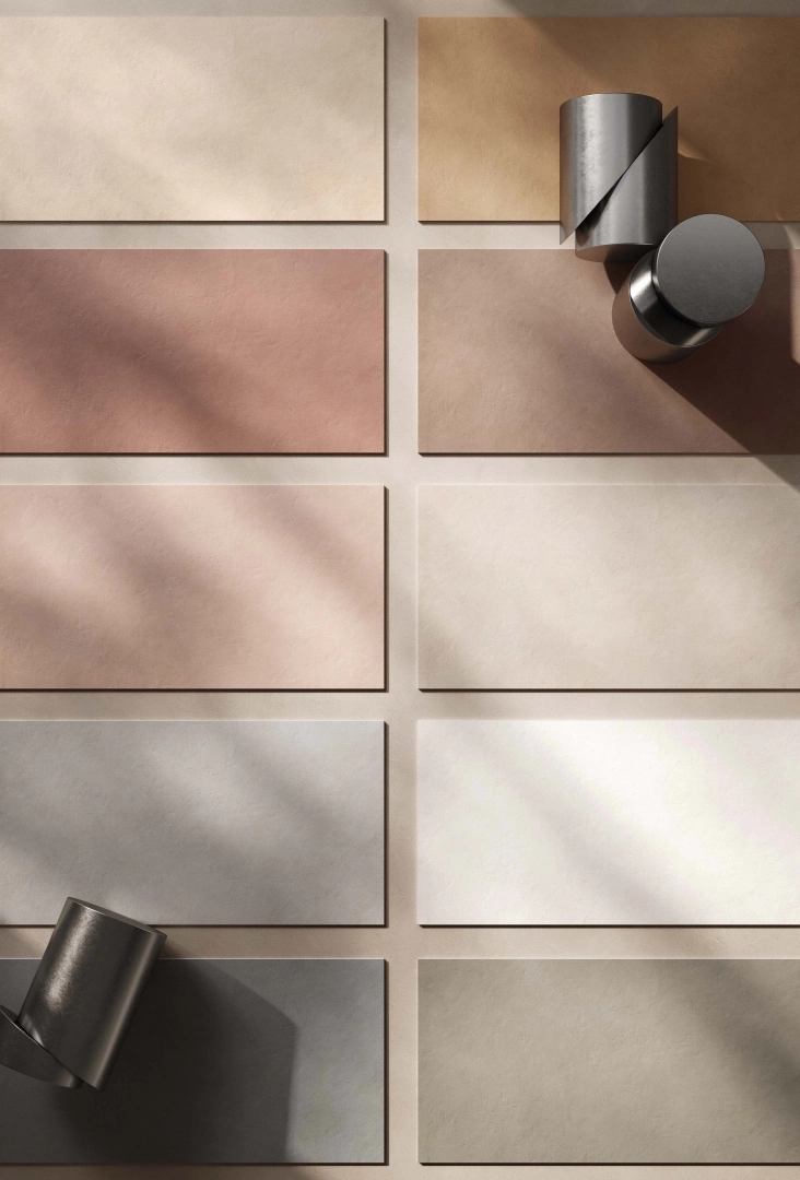 Gres Flaviker PALETTE efekt beton - aranzacja w elewacji domu