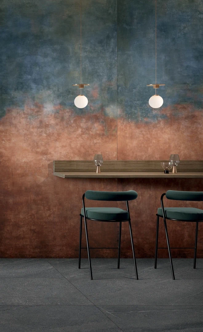 Gres Flaviker ART WALLS efekt tapeta - aranzacja w elewacji domu