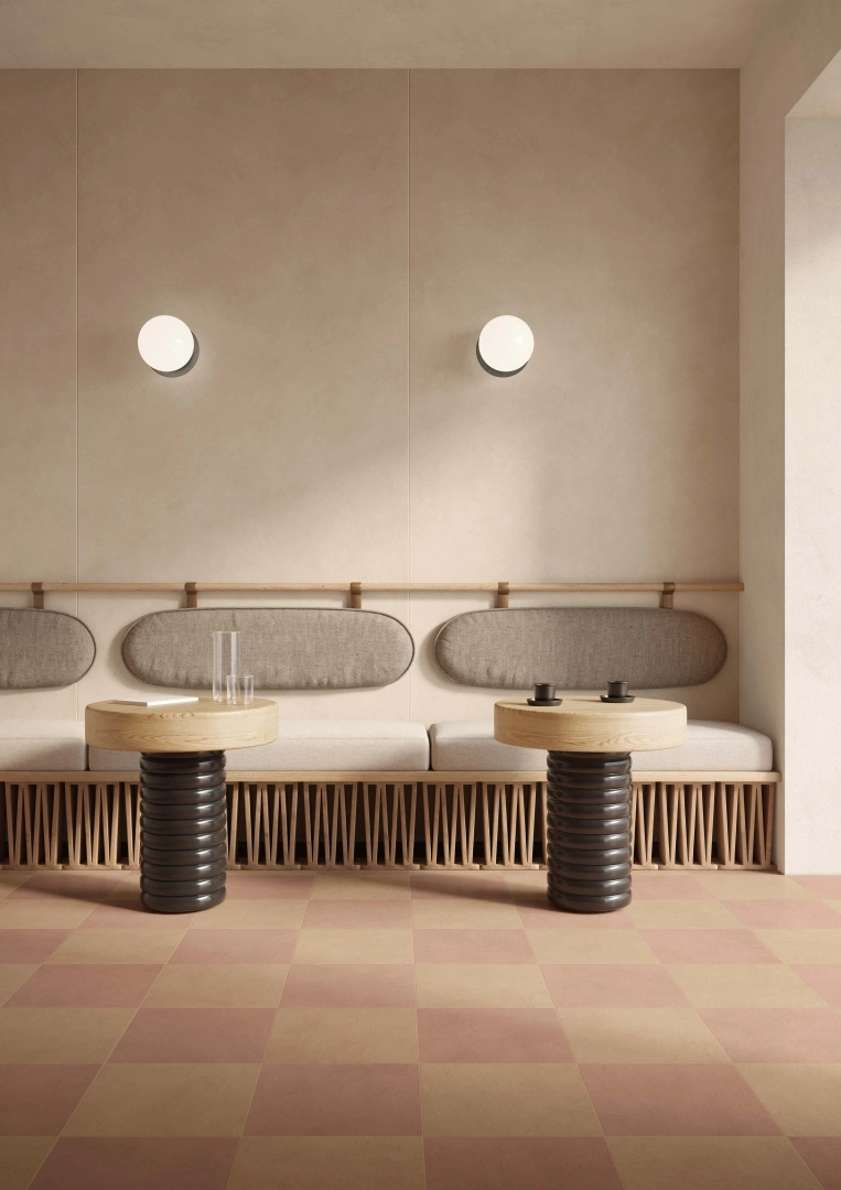 Gres Flaviker PALETTE efekt beton - aranzacja w eleganckiej lazience