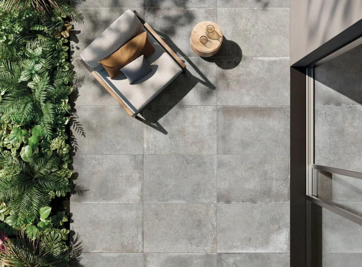 Gres Flaviker RE_TOUR efekt beton - aranzacja w eleganckiej lazience