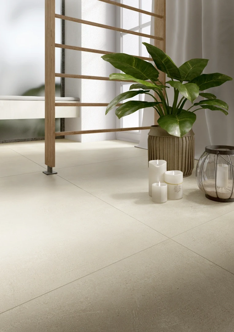 Gres Fmg URBAN ACTIVE efekt beton - aranzacja w minimalistycznym wnetrzu