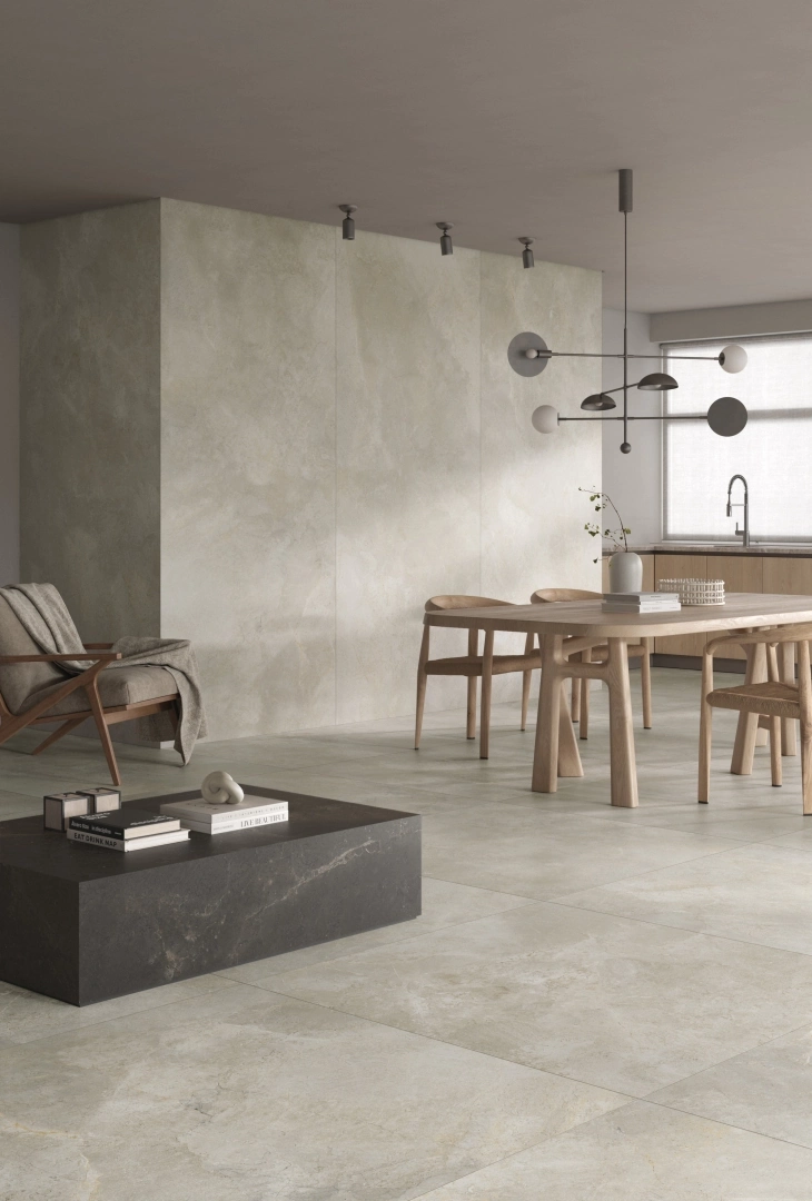 Gres Fmg ART STONE MAXFINE efekt kamień - aranzacja w eleganckiej lazience
