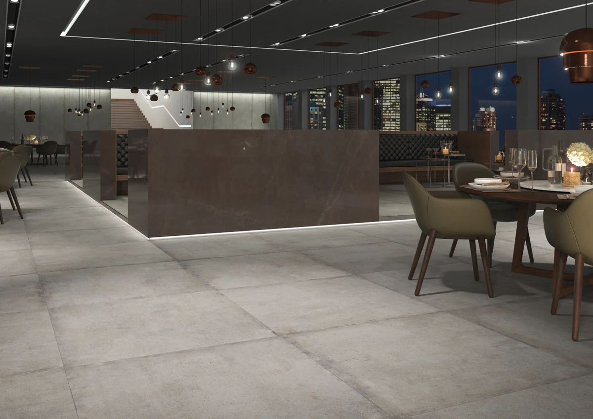 Gres Fmg CITYSTONE MAXFINE efekt kamień - aranzacja w eleganckiej lazience