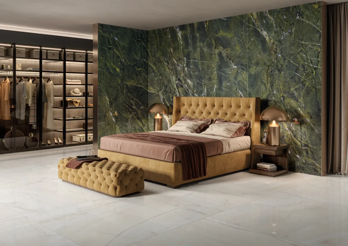 Gres Fmg SELECT efekt marmur - aranzacja w eleganckiej lazience
