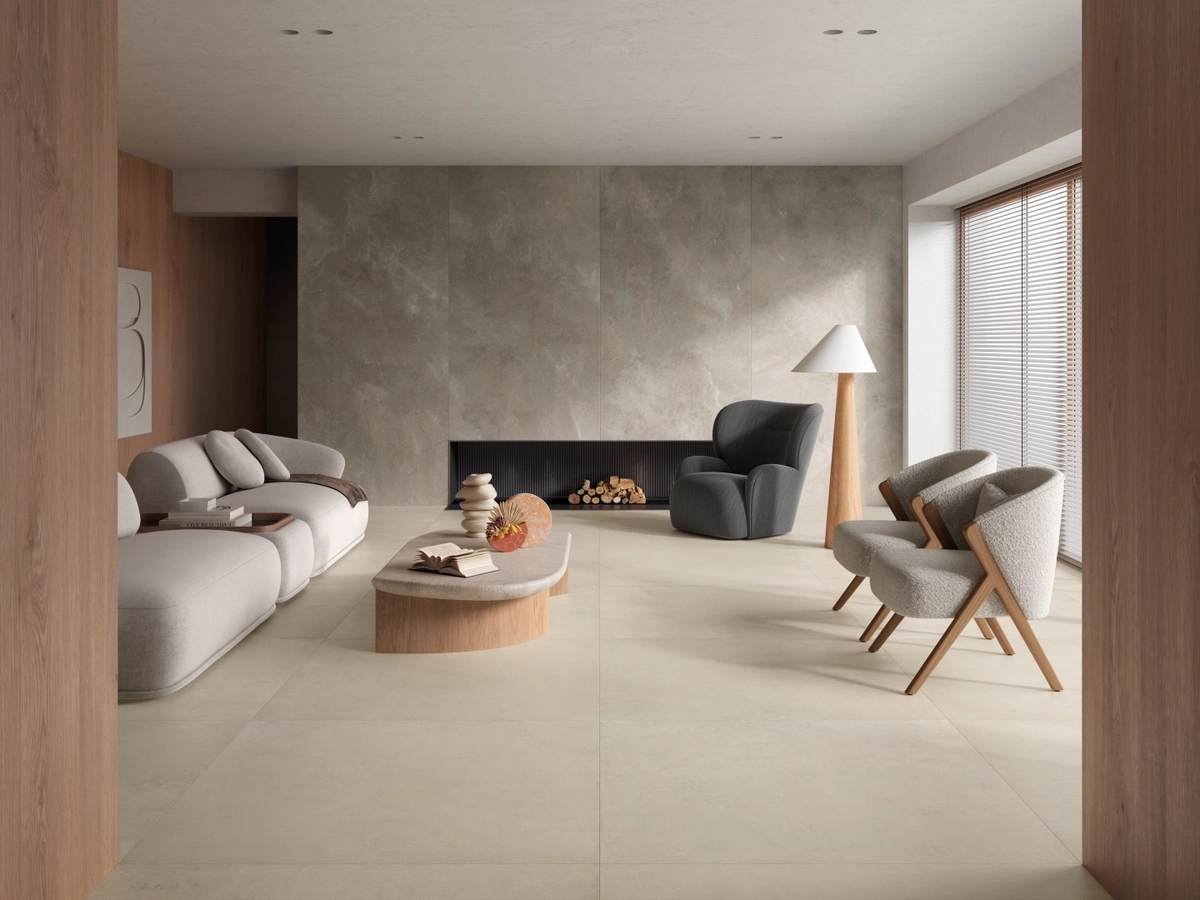 Gres Fmg ART STONE MAXFINE efekt kamień - aranzacja w elewacji domu