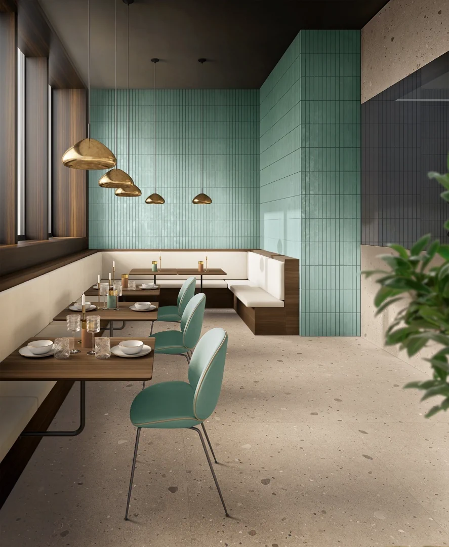 Gres Fondovalle RES ART efekt metal, terakota - aranzacja w eleganckiej lazience