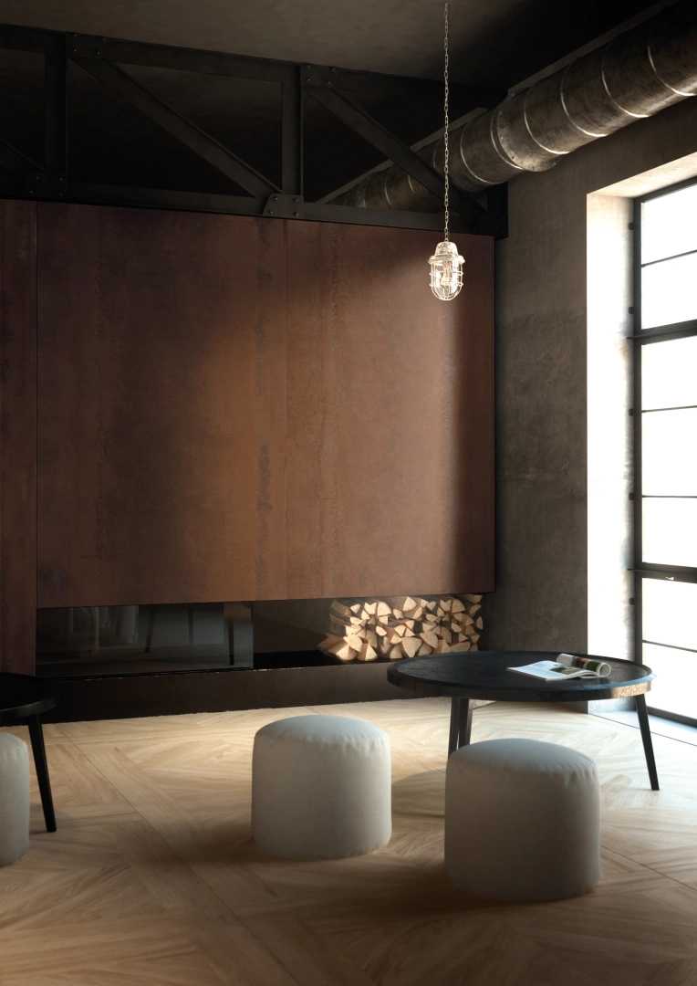 Gres Fondovalle KOMI efekt drewno, - aranzacja w eleganckiej lazience