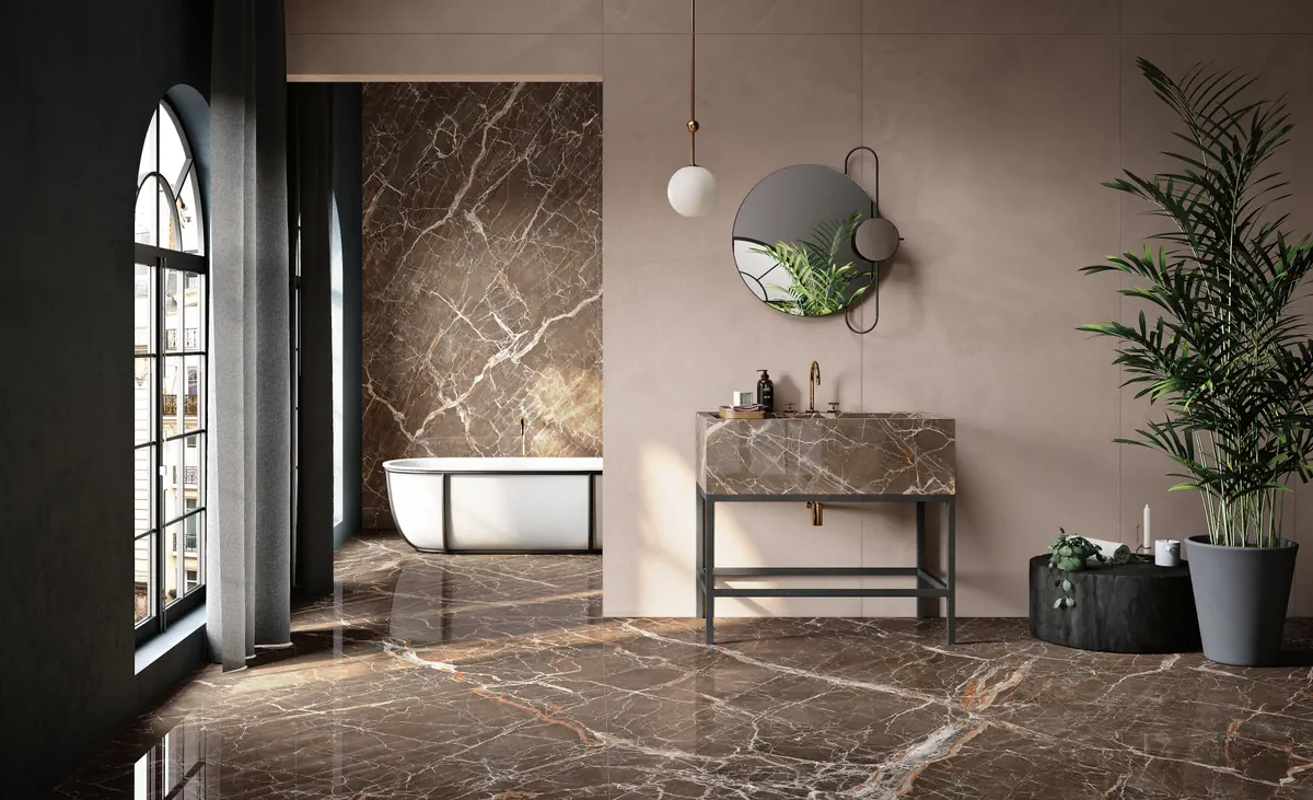 Gres Fondovalle RES ART efekt metal, terakota - aranzacja w elewacji domu