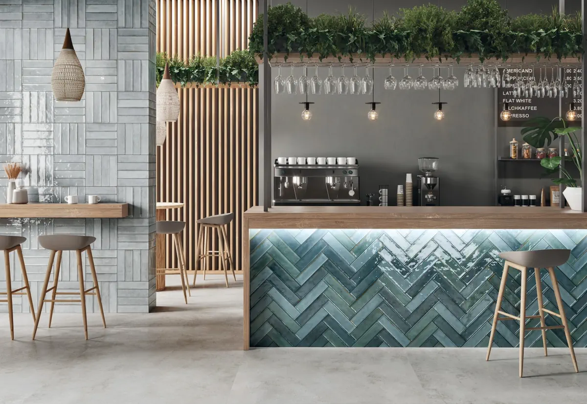 Gres Grespania BOQUERIA efekt kolor - aranzacja w eleganckiej lazience