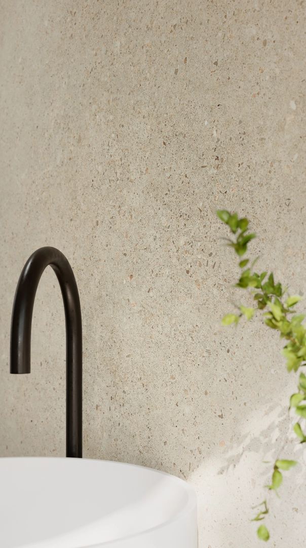Gres Grespania PANGEA - - aranzacja w eleganckiej lazience