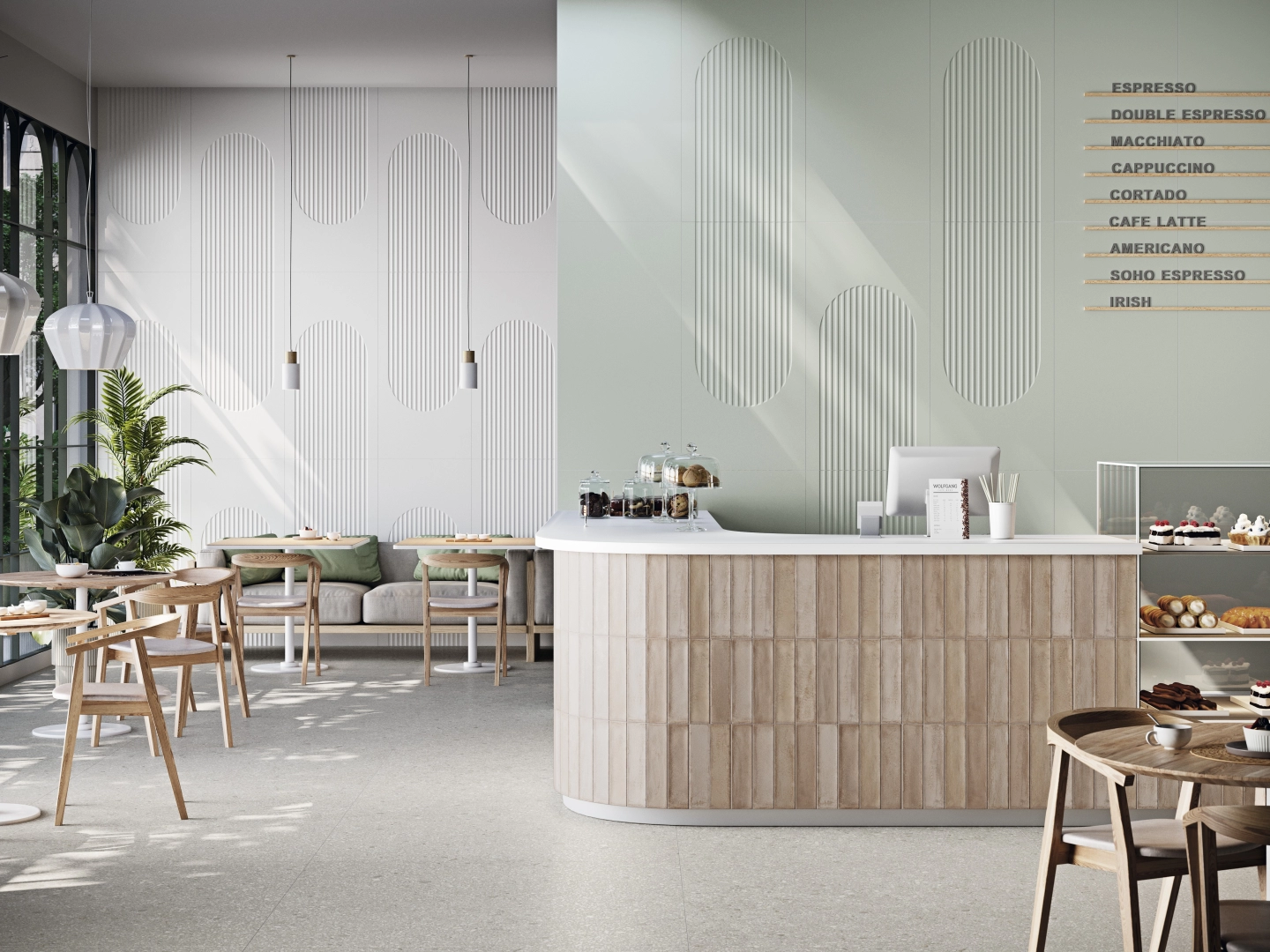 Gres Grespania MYKONOS efekt kamień - aranzacja w eleganckiej lazience