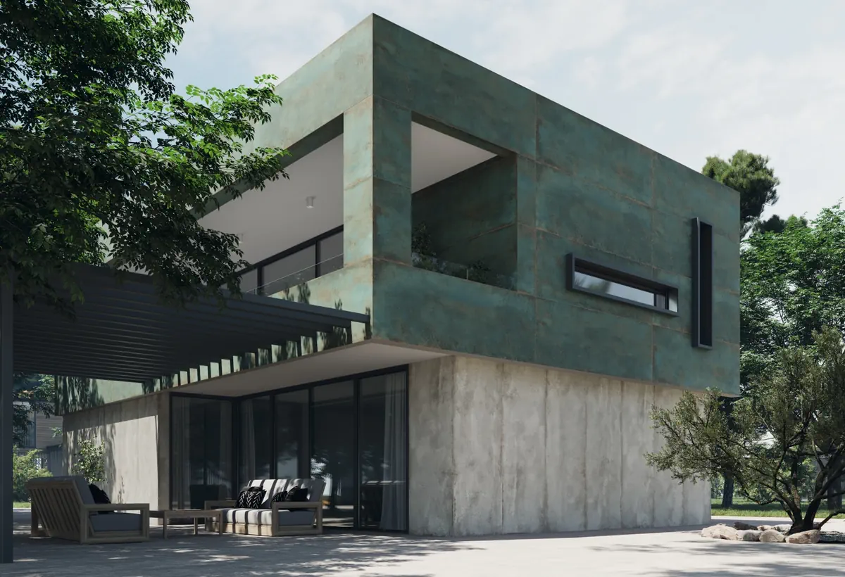 Gres Grespania DISTRITO - - aranzacja w minimalistycznym wnetrzu