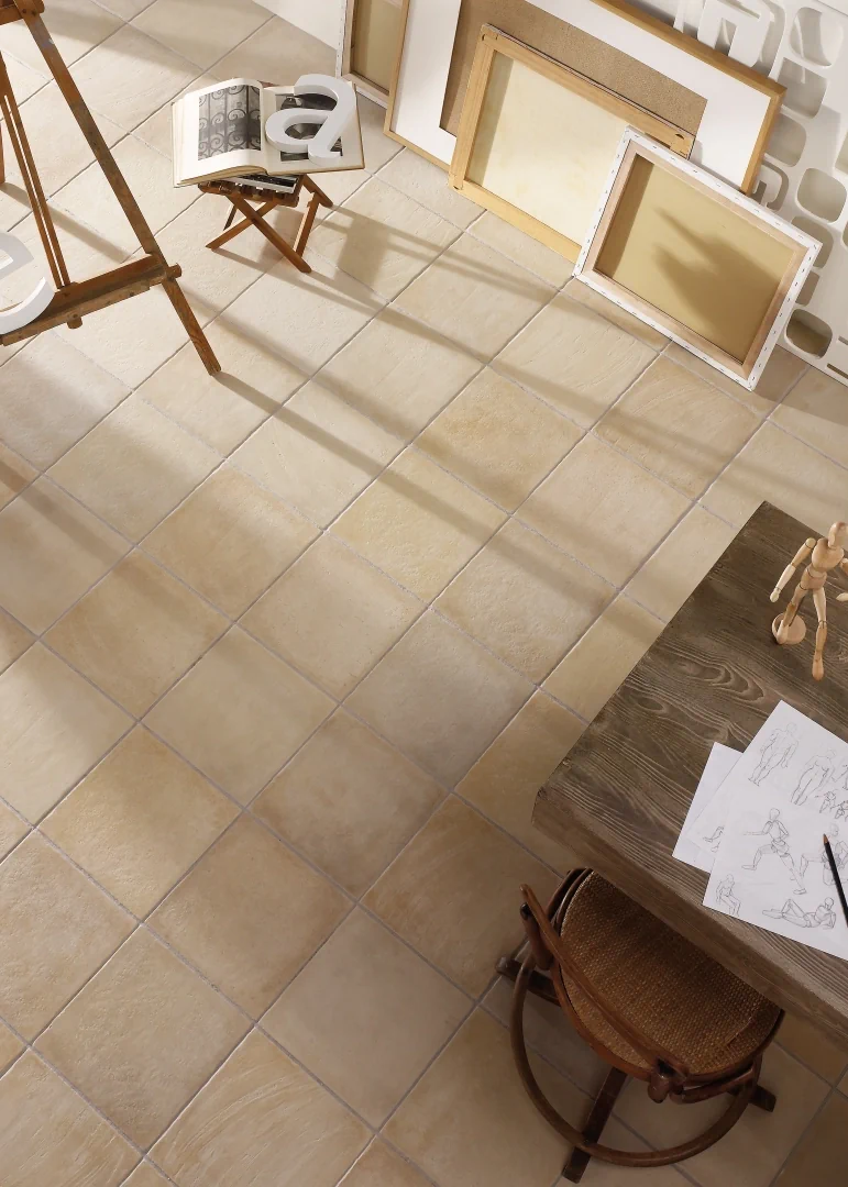 Gres Grespania ABADIA efekt terakota - aranzacja w eleganckiej lazience