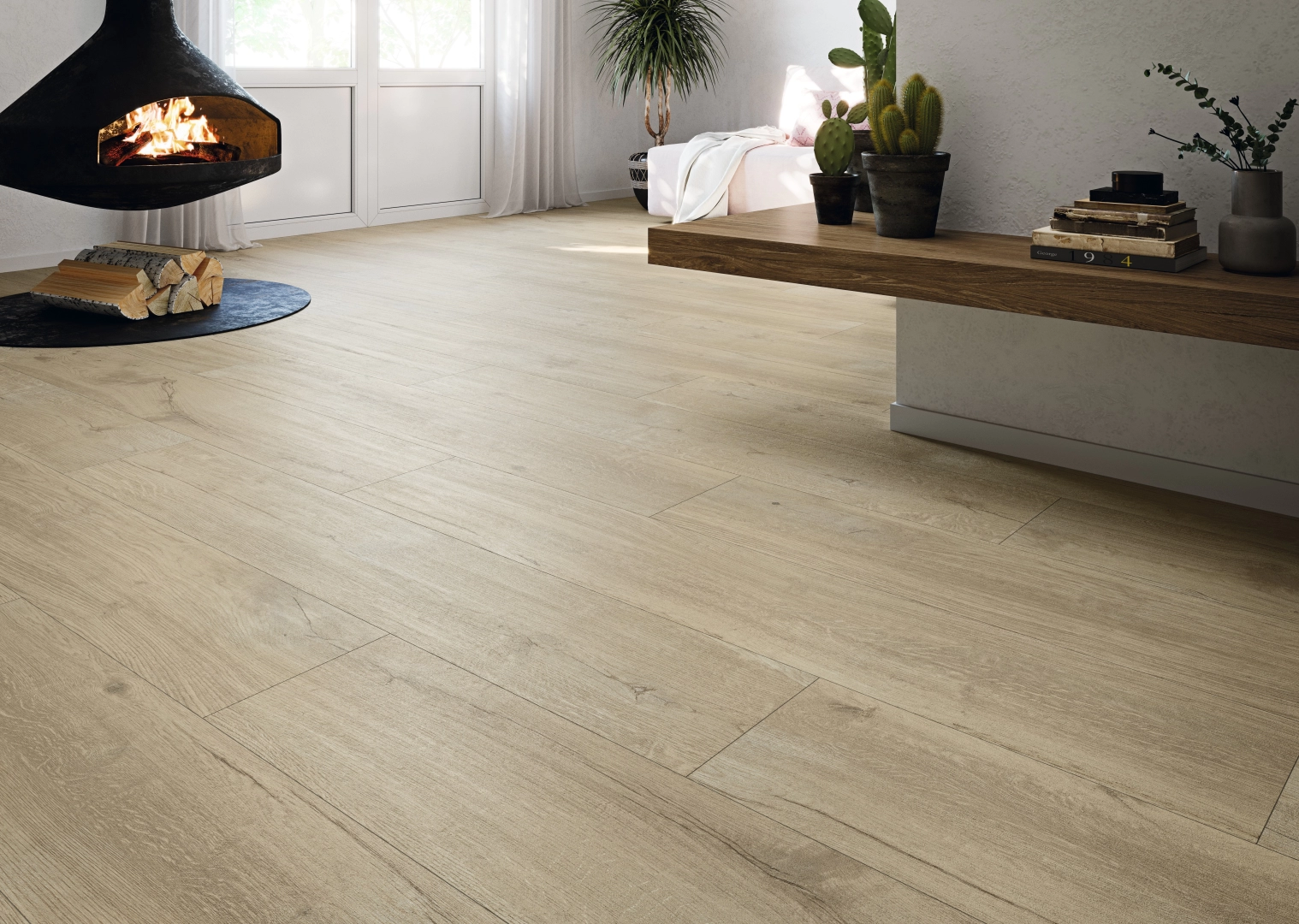 Gres Grespania SELVA efekt drewno - aranzacja w eleganckiej lazience