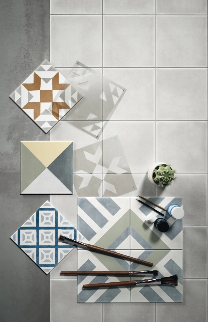 Gres Grespania BOHEME efekt kolor - aranzacja w eleganckiej lazience