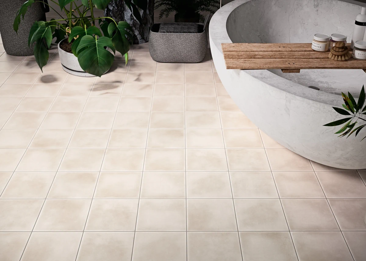 Gres Grespania BOHEME efekt kolor - aranzacja w eleganckiej lazience