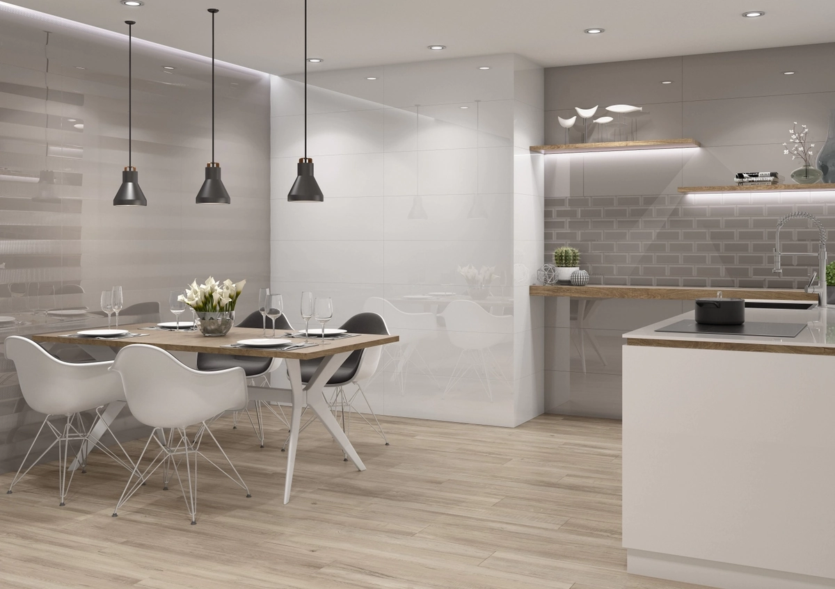 Gres Grespania SAJONIA efekt drewno - aranzacja w eleganckiej lazience