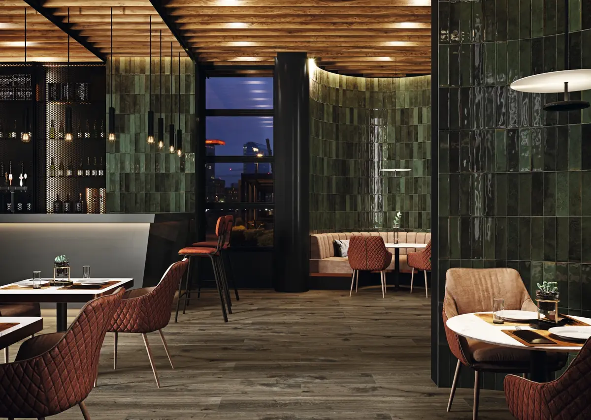 Gres Grespania RAMBLA efekt kolor - aranzacja w eleganckiej lazience