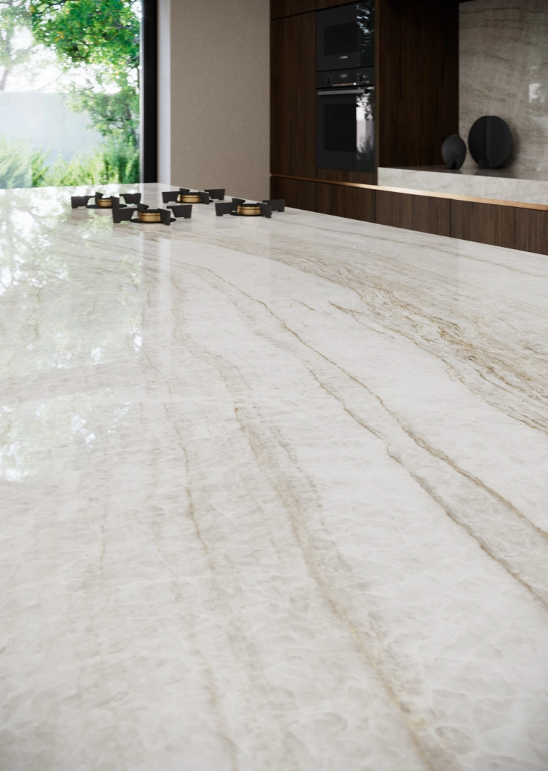 Gres Grespania TAJ MAHAL efekt marmur - aranzacja w eleganckiej lazience