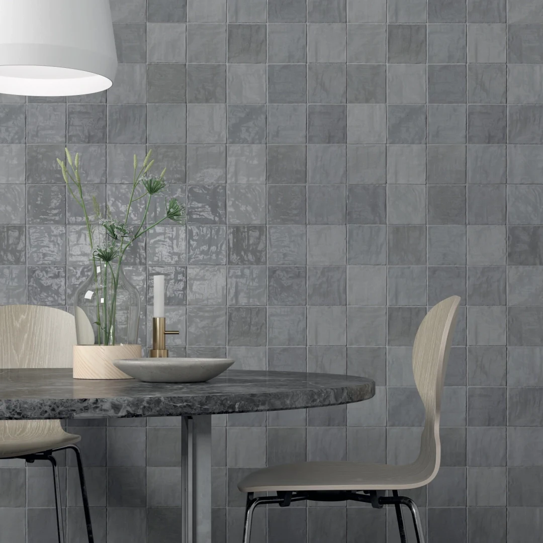 Gres Harmony RIAD efekt cegła - aranzacja w minimalistycznym wnetrzu