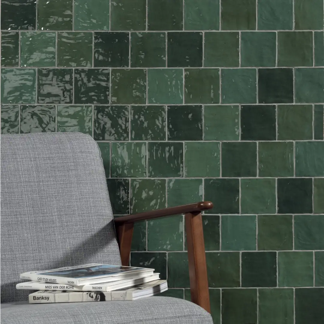 Gres Harmony RIAD efekt cegła - aranzacja w eleganckiej lazience