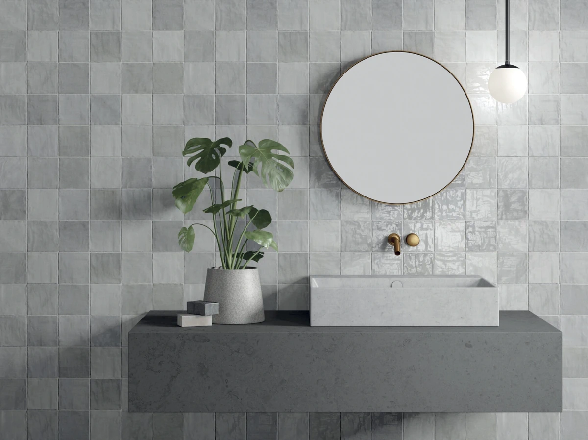 Gres Harmony RIAD efekt cegła - aranzacja w minimalistycznym wnetrzu