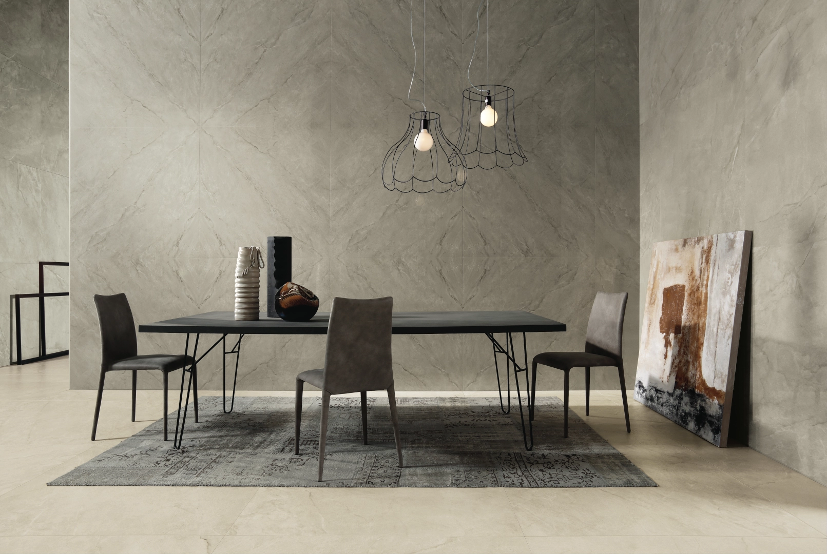 Gres Imola MUSE efekt kamień - aranzacja w eleganckiej lazience