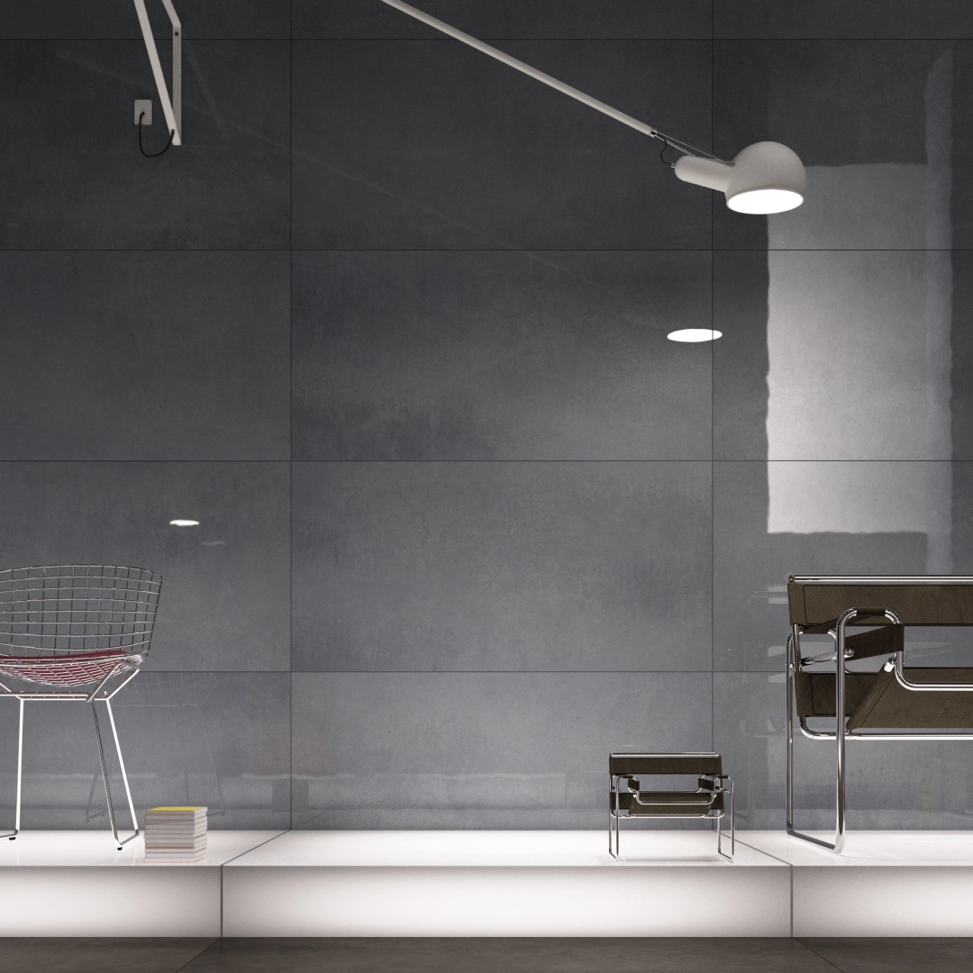Gres Imola MICRON 2.0 efekt beton - aranzacja w minimalistycznym wnetrzu