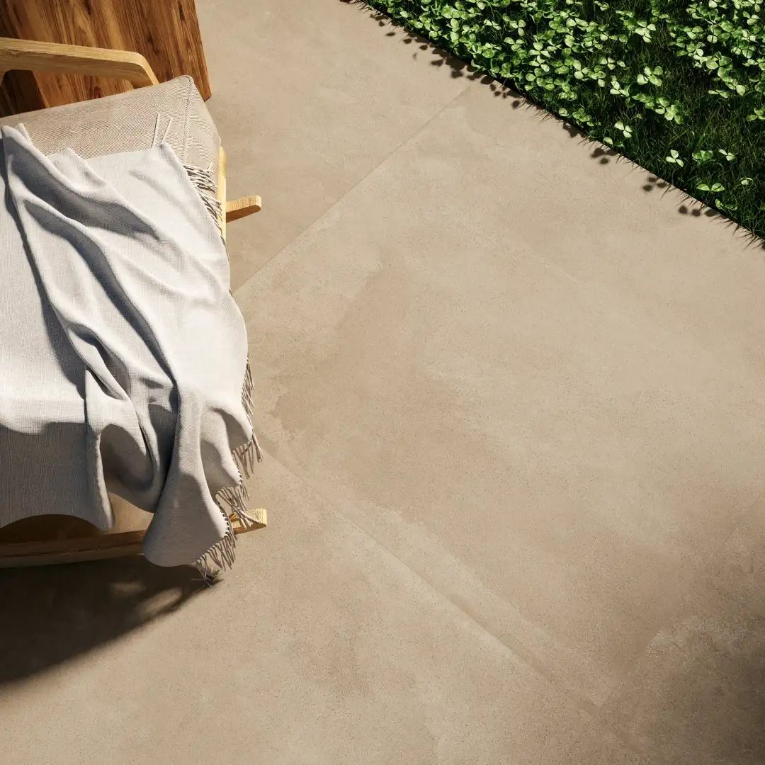 Gres Imola AZUMA UP efekt beton - aranzacja w eleganckiej lazience