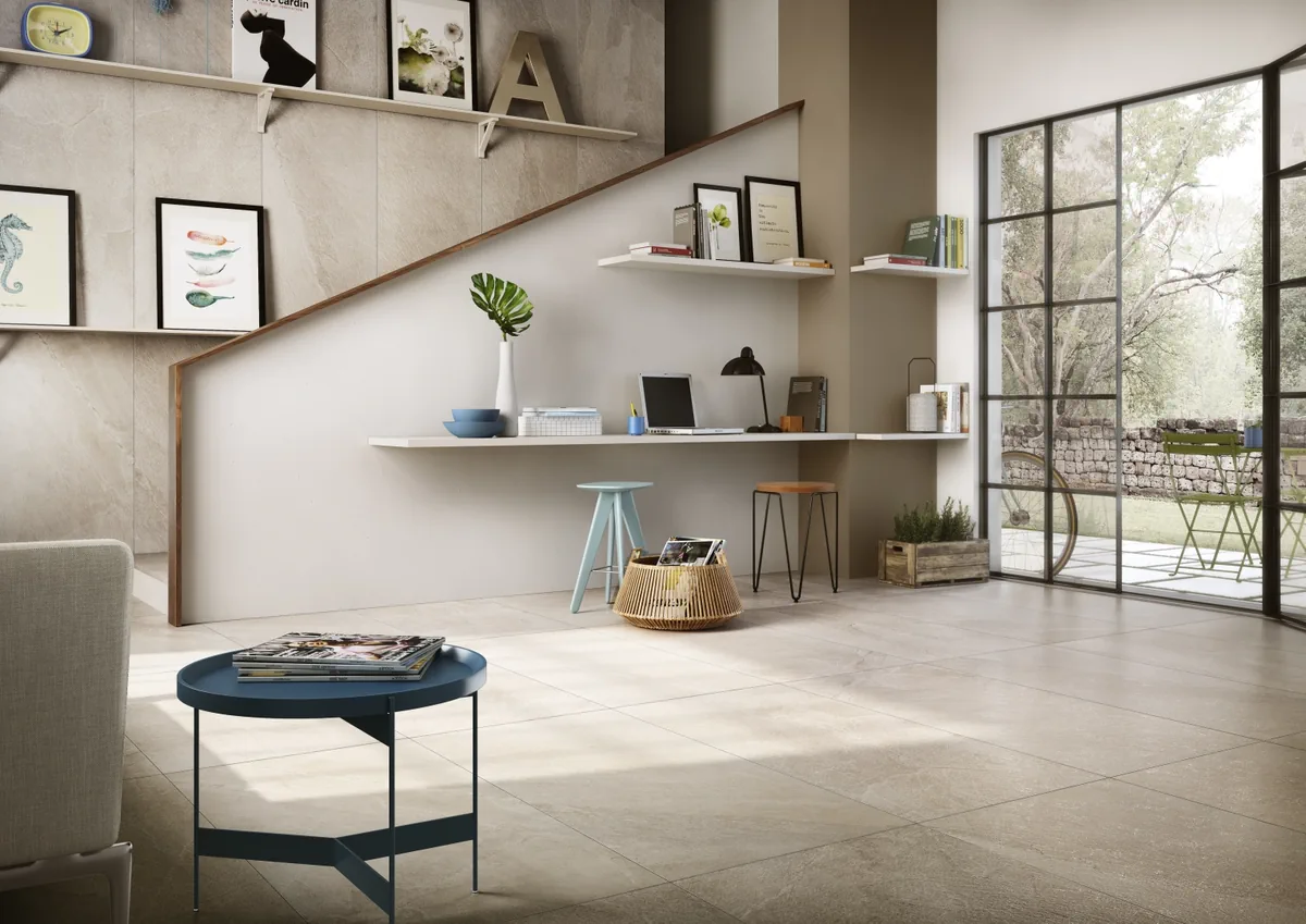 Gres Imola X-ROCK efekt kamień - aranzacja w eleganckiej lazience