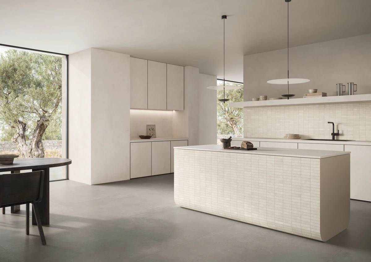 Gres Impronta CONCRETE efekt beton - aranzacja w elewacji domu