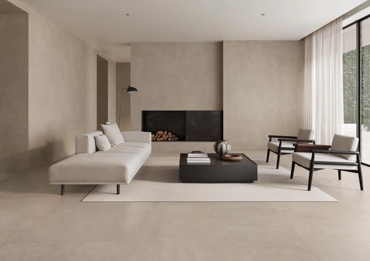 Gres Impronta CONCRETE efekt beton - aranzacja w elewacji domu