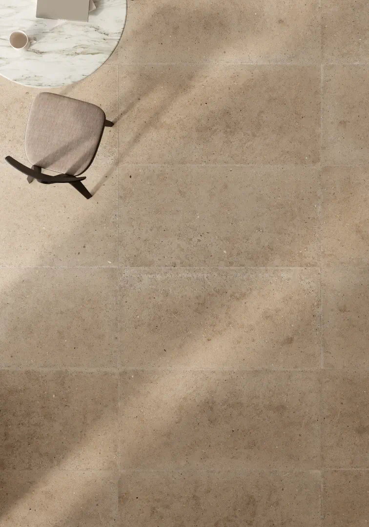Gres Iris WHOLE STONE efekt kamień - aranzacja w eleganckiej lazience