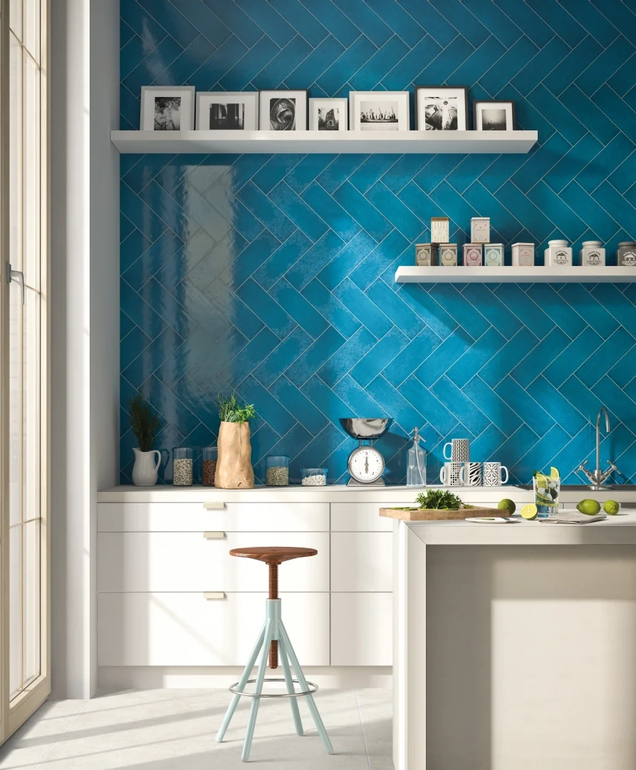 Gres Iris MAIOLICA efekt kolor - aranzacja w eleganckiej lazience
