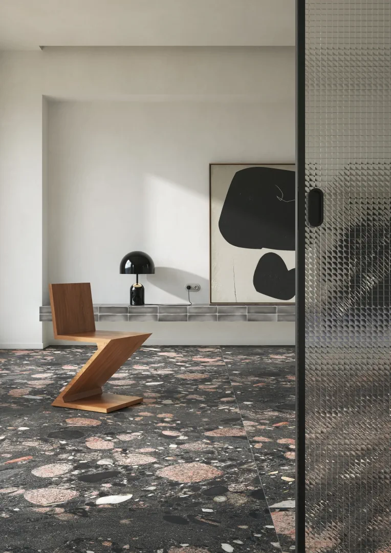Gres Iris THEKE TEMPERE efekt kolor - aranzacja w eleganckiej lazience