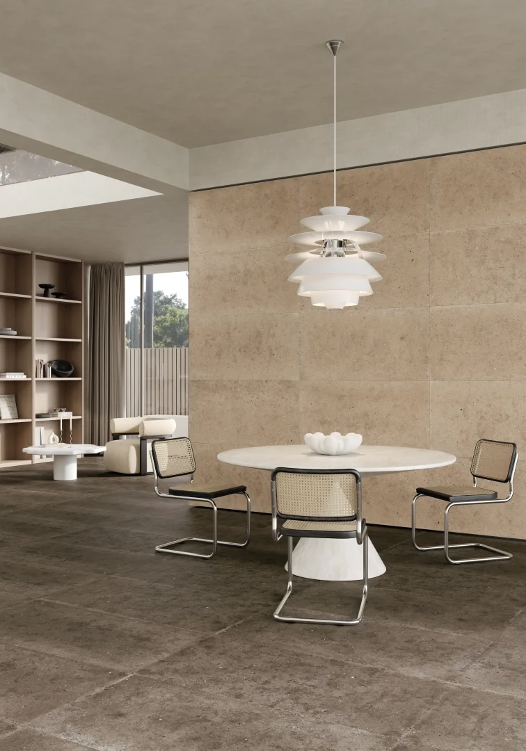 Gres Iris WHOLE STONE efekt kamień - aranzacja w elewacji domu