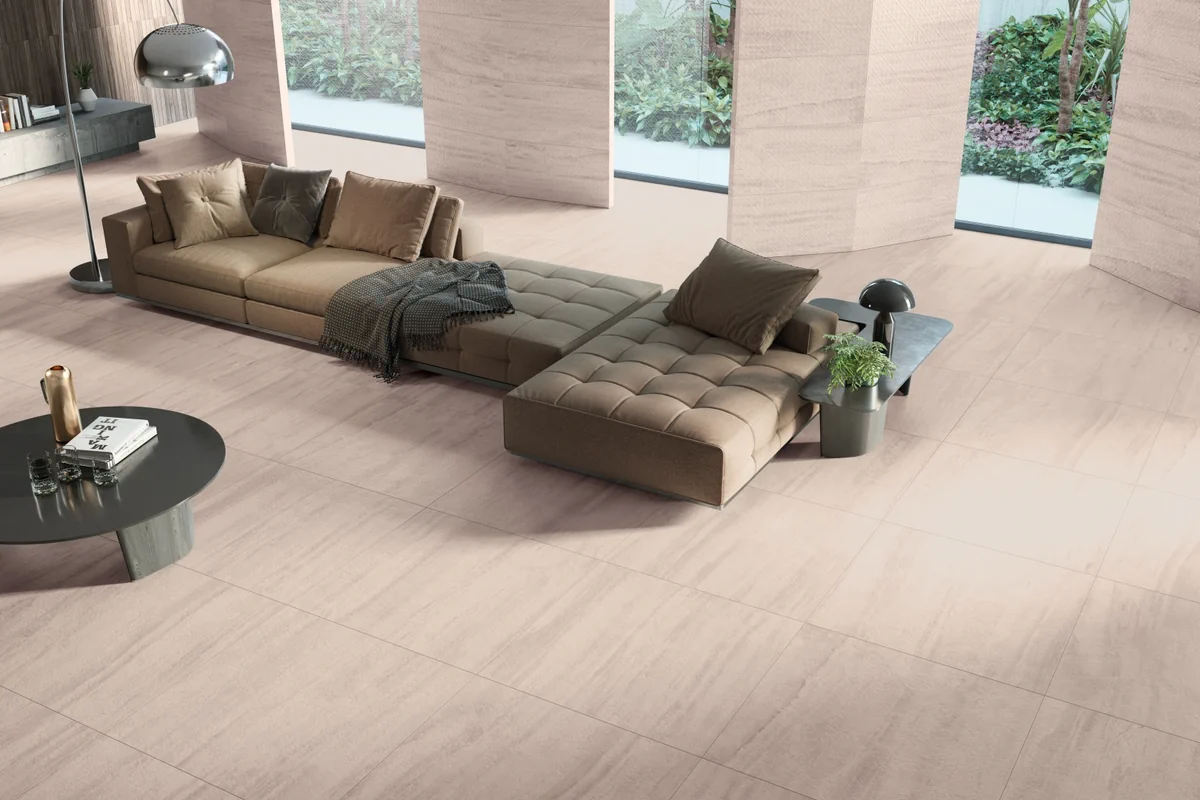 Gres Kerben LUXURY efekt marmur - aranzacja w eleganckiej lazience