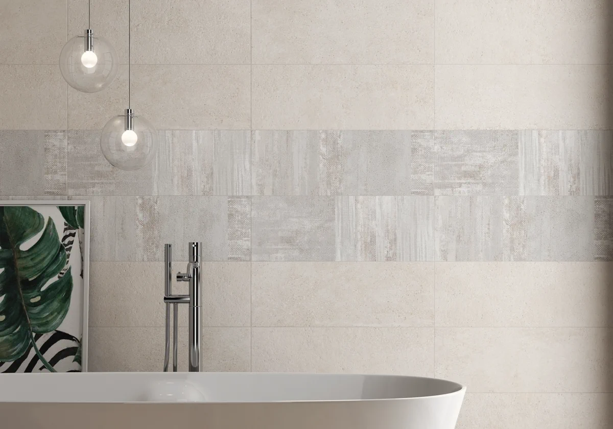 Gres Kerben UNDERGROUND efekt beton - aranzacja w eleganckiej lazience
