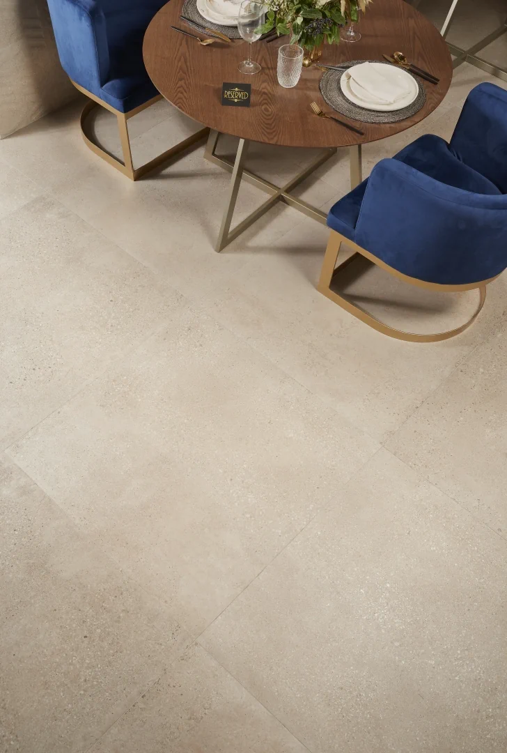Gres Kerben UNDERGROUND efekt beton - aranzacja w eleganckiej lazience